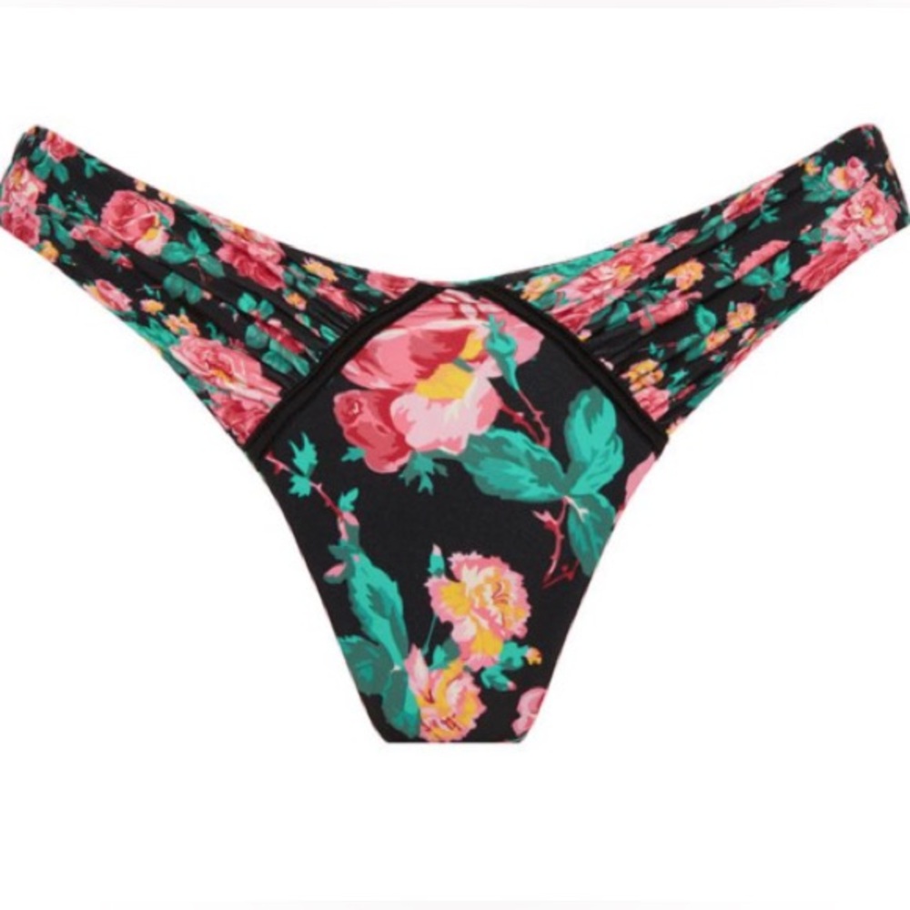 NWT For Love and Lemons Rosewater Bikini Bottom, Size L